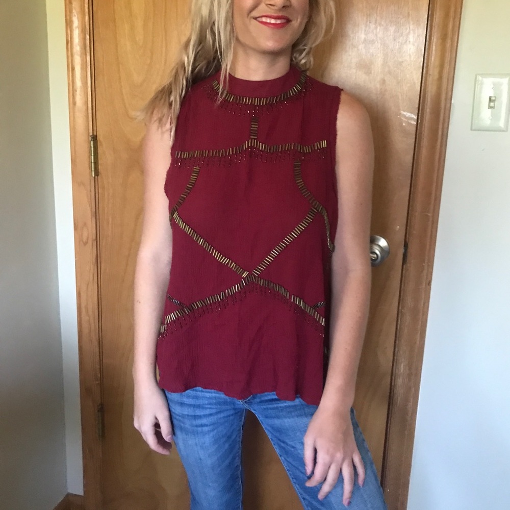 Dance and marvel red and gold fly back tank